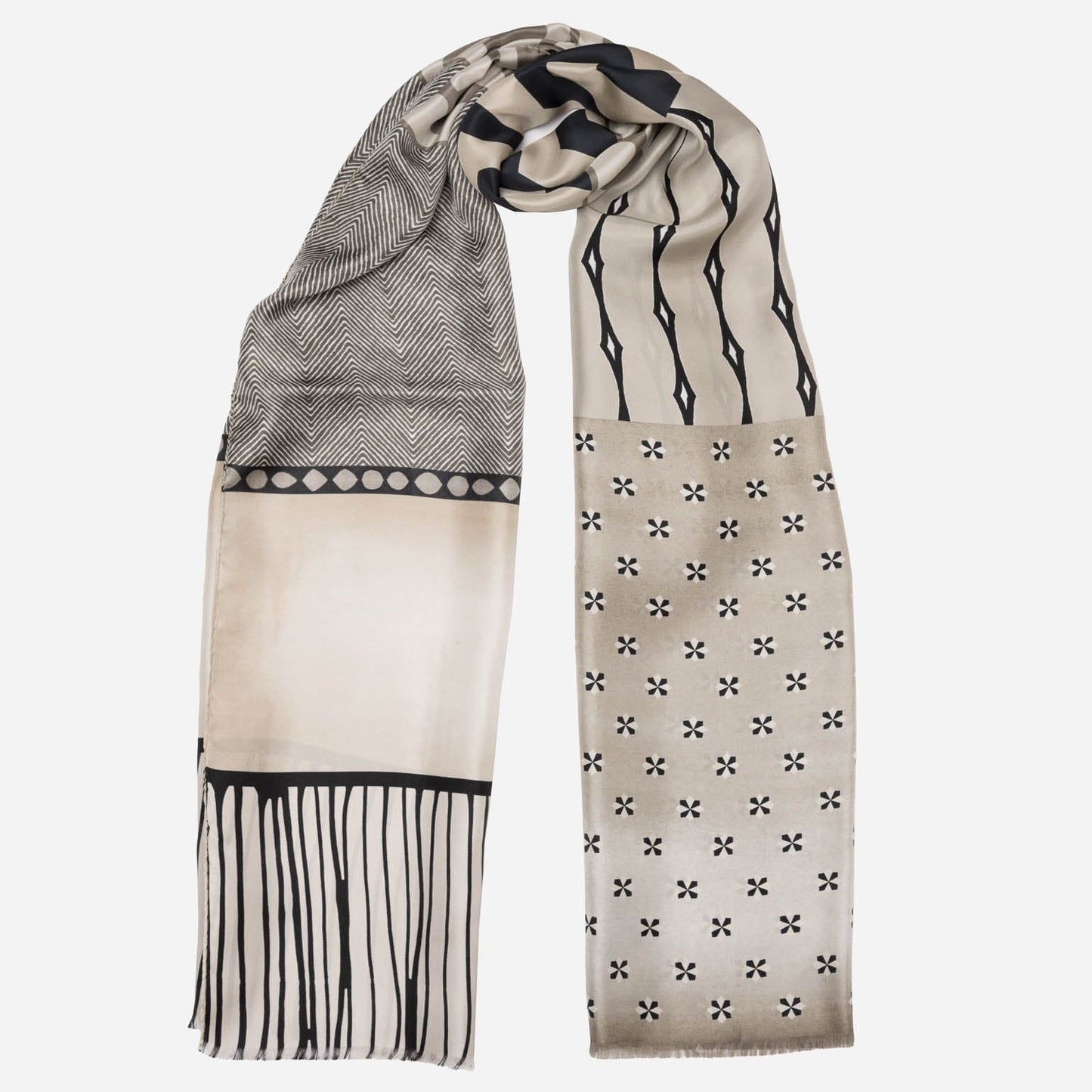 Atri - Long Silk Scarf - Sand - My Men's Shop