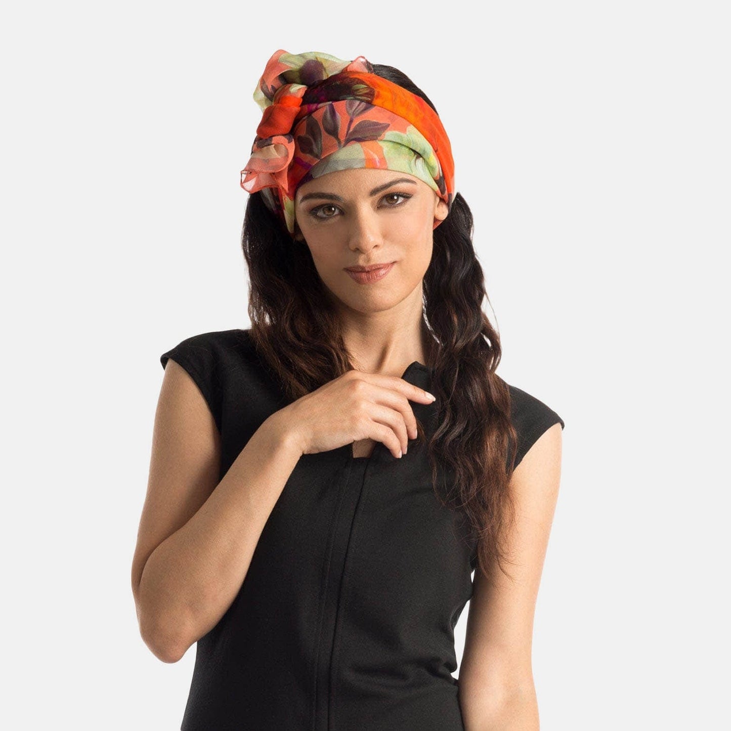 Campo de' Fiori - Long Silk Scarf - Coral - My Men's Shop