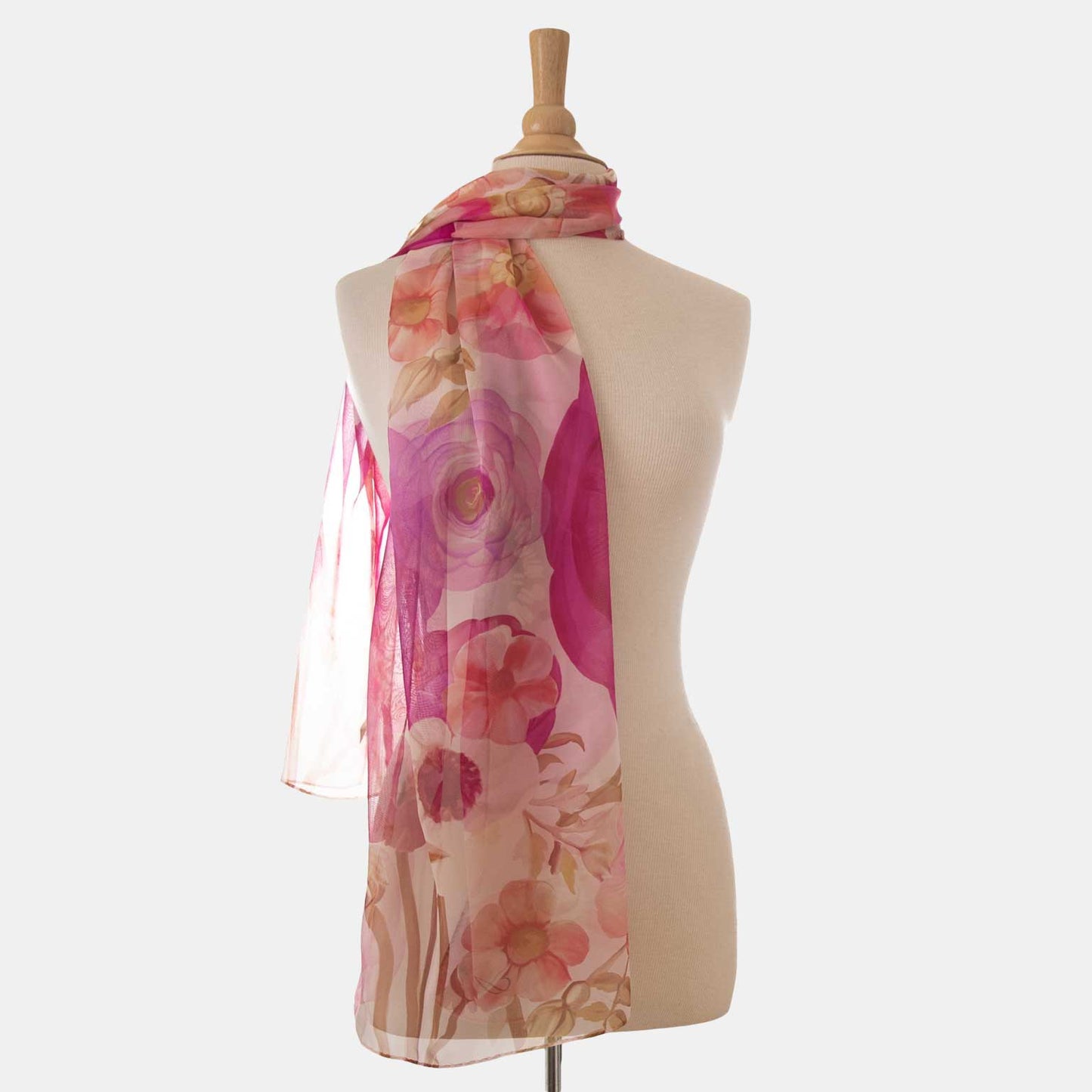 Campo de' Fiori - Long Silk Scarf - Pink