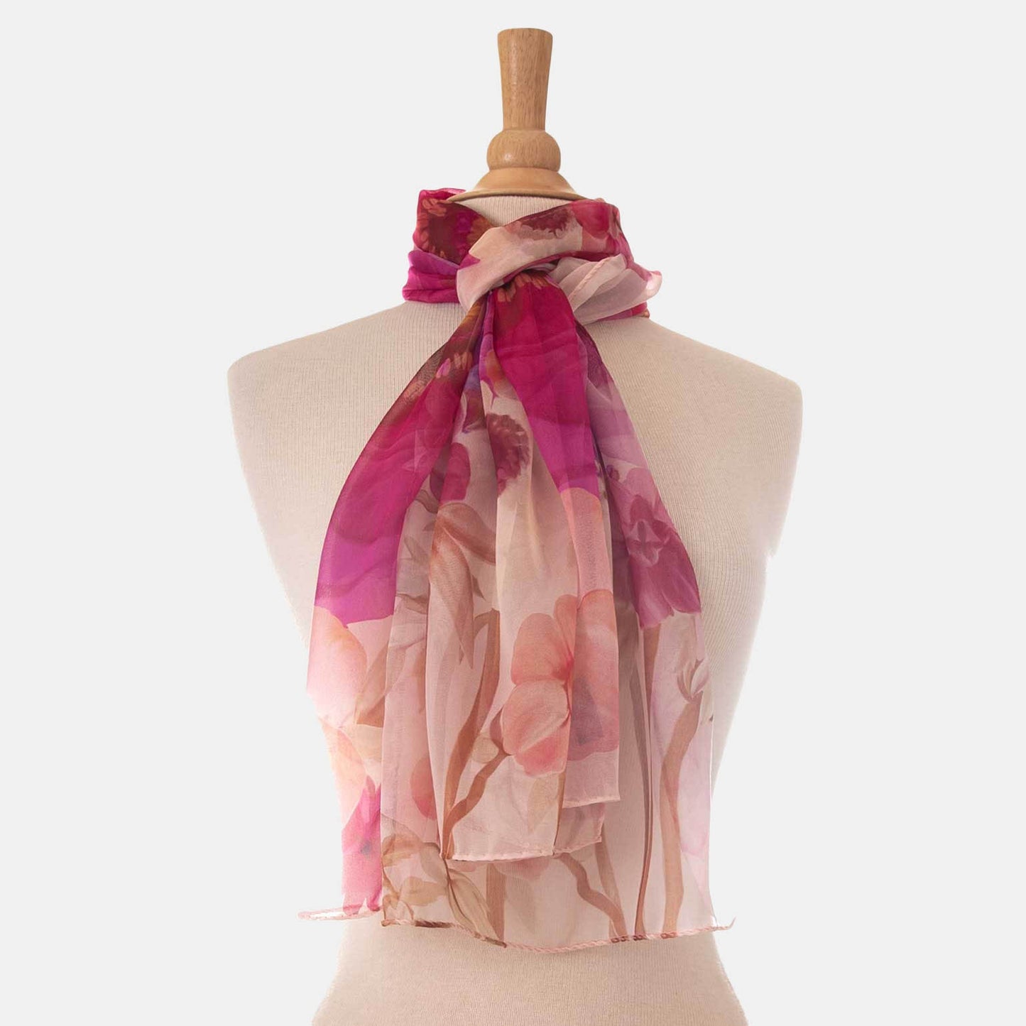 Campo de' Fiori - Long Silk Scarf - Pink