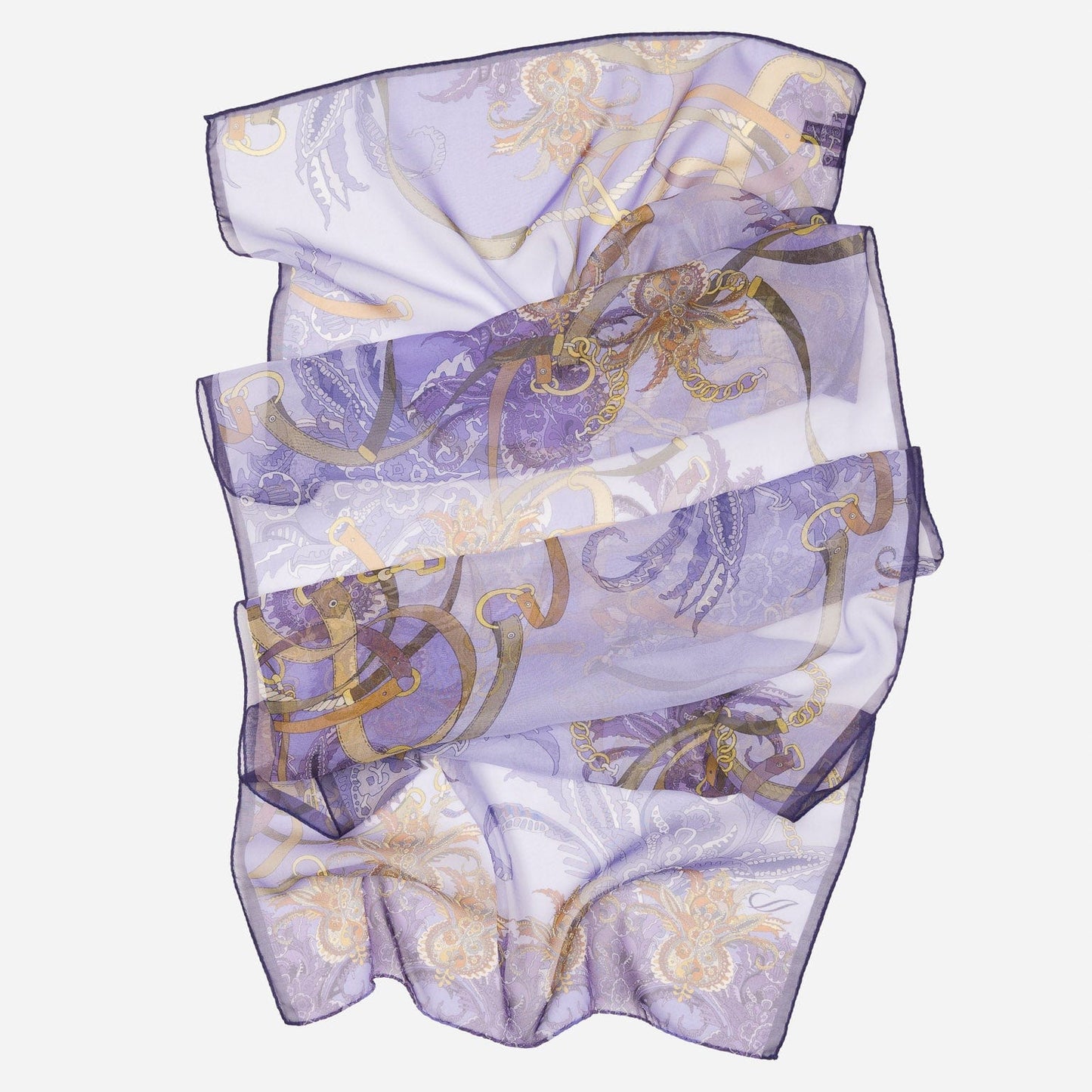 Alessandra - Long Silk Scarf - Purple - My Men's Shop