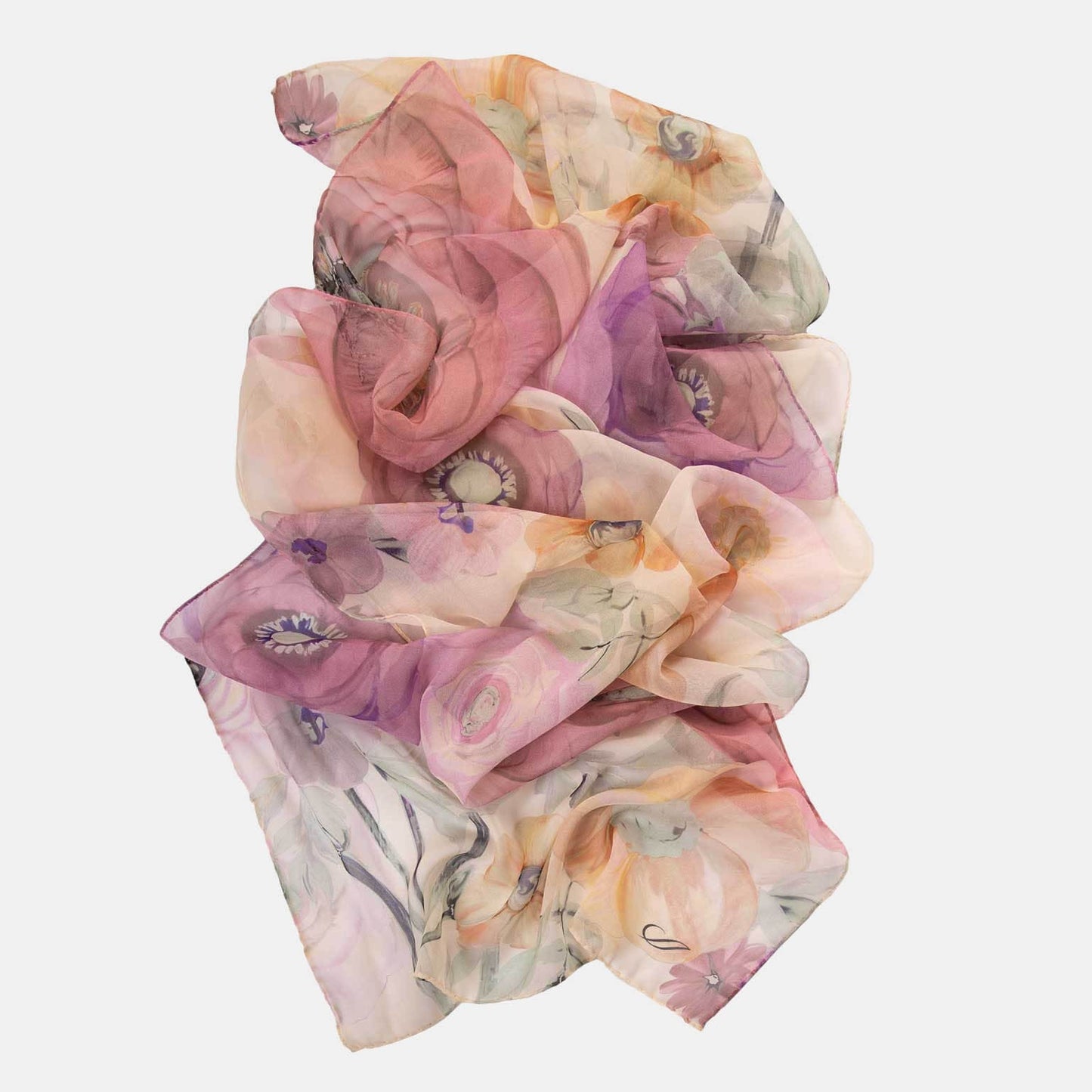 Campo de' Fiori - Long Silk Scarf - Mauve - My Men's Shop