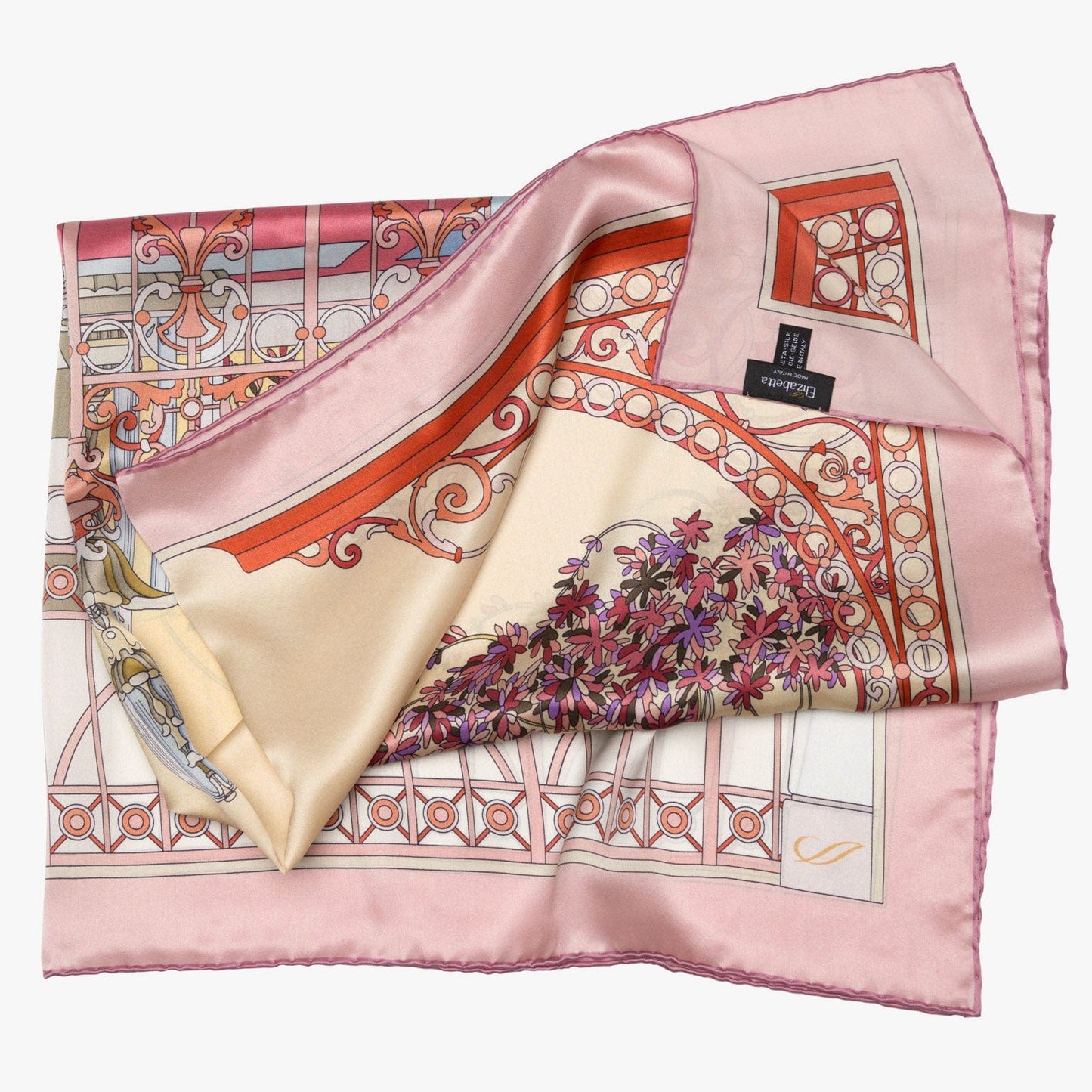 Garden of Dreams - Silk Foulard - Pink