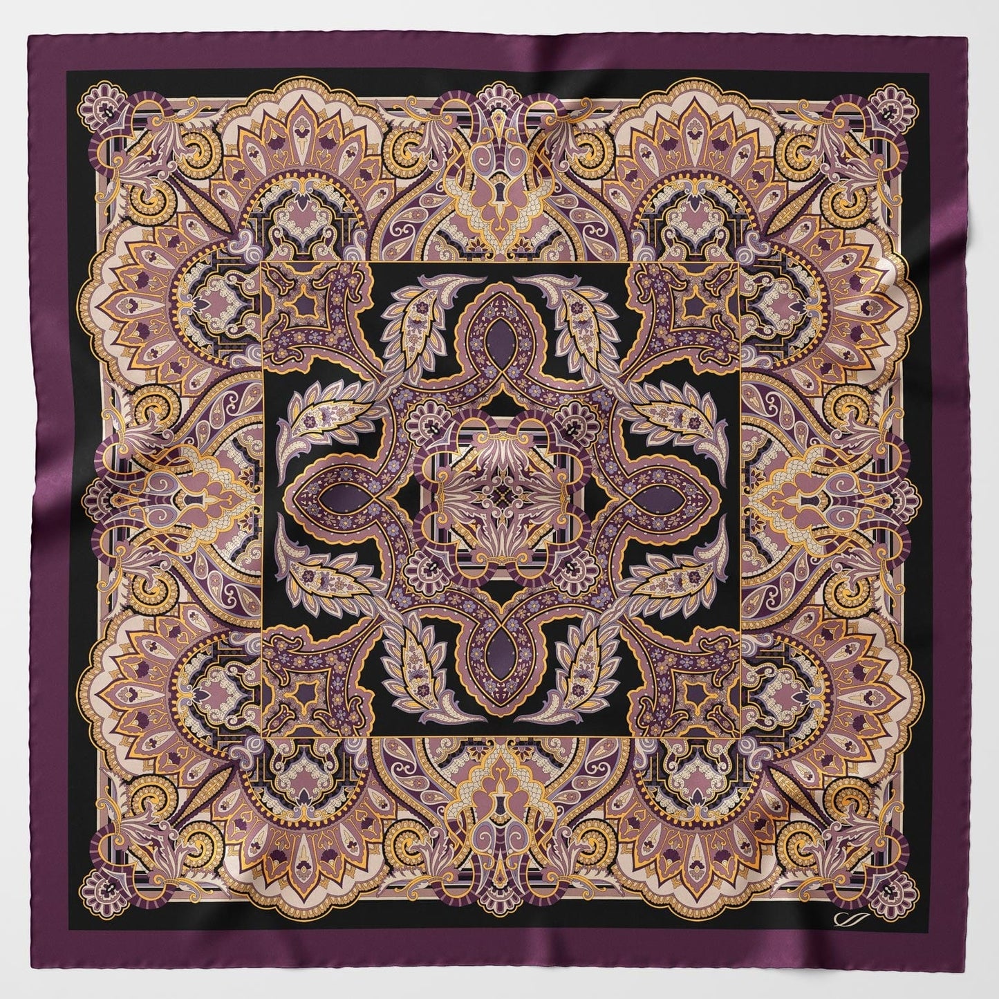 Malta - Silk Foulard - Plum - My Men's Shop