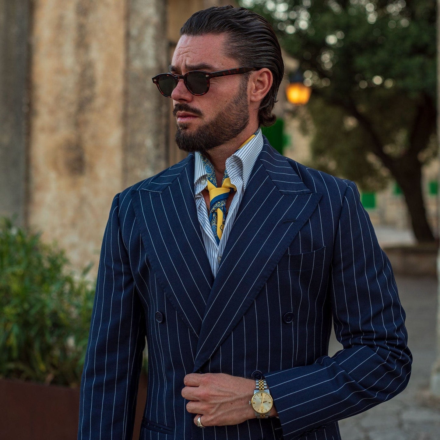 Lucca - Silk Neckerchief - Yellow - My Men's Shop