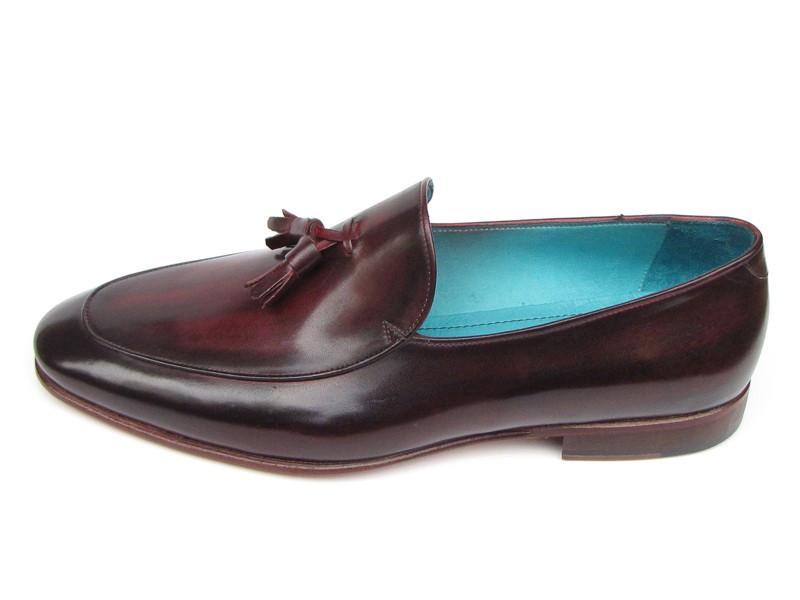 Paul Parkman Men's Tassel Loafer Black & Purple Shoes (ID#049-BLK-PURP) - My Men's Shop
