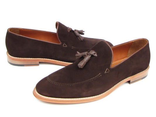 Paul Parkman Men's Tassel Loafer Brown Suede Shoes (ID#087-BRW) - My Men's Shop