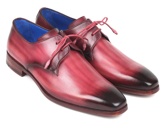 Paul Parkman Pink & Purple Hand-Painted Derby Shoes (ID#326-PNP) - My Men's Shop