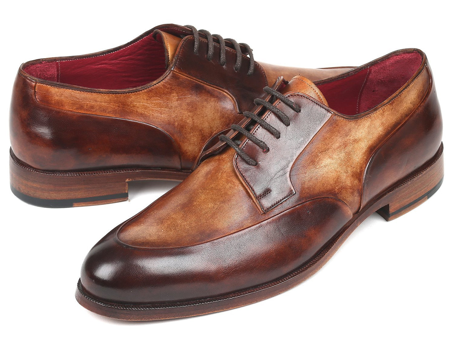 Paul Parkman Men's Dual Tone Brown Derby Shoes (ID#995-BRW) - My Men's Shop