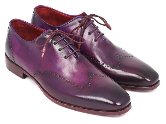 Paul Parkman Men's Purple Wingtip Oxfords (ID#84HT12) - My Men's Shop