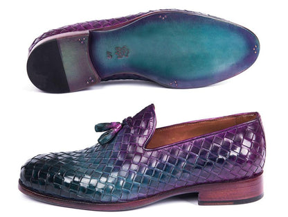 Paul Parkman Woven Leather Tassel Loafers Multicolor (ID#WVN88-MIX) - My Men's Shop