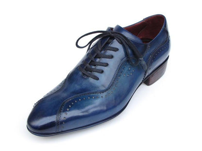 Paul Parkman Handmade Lace-Up Casual Shoes for Men Blue (ID#84654-BLU) - My Men's Shop