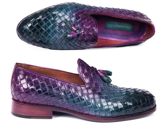 Paul Parkman Woven Leather Tassel Loafers Multicolor (ID#WVN88-MIX) - My Men's Shop