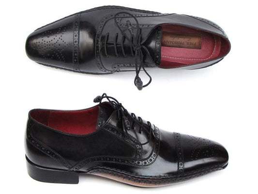 Paul Parkman Men's Captoe Oxfords Black Shoes (ID#5032-BLK) - My Men's Shop