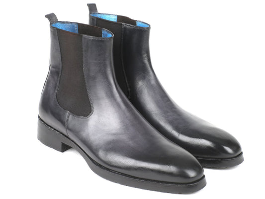 Paul Parkman Black & Gray Chelsea Boots (ID#BT661BLK) - My Men's Shop