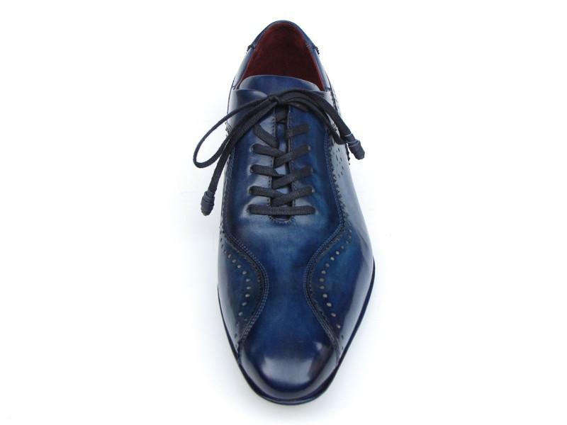 Paul Parkman Handmade Lace-Up Casual Shoes for Men Blue (ID#84654-BLU) - My Men's Shop