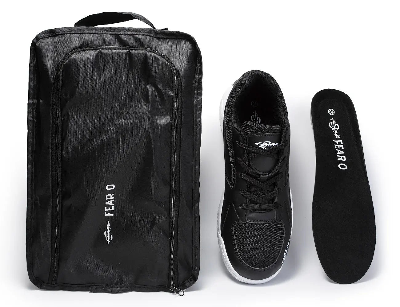 Men's High Arch Firm Support All-In-One Black Walking Shoes, Comfort & Performance Style - My Men's Shop