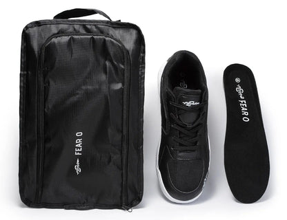 Men's High Arch Firm Support All-In-One Black Walking Shoes, Comfort & Performance Style - My Men's Shop