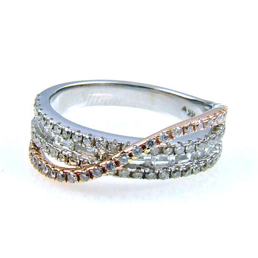 Anillo de diamante de 1,00 ct de oro blanco de 14 kt