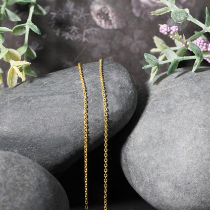 Cadena de eslabones tipo cable Forsantina Lite de oro amarillo de 14k y 1.5mm