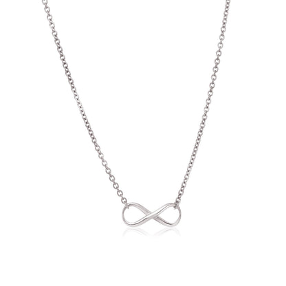 Collar de plata de ley con símbolo de infinito