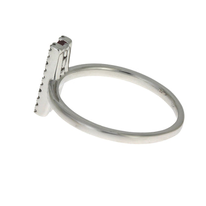 Anillo de rubí y diamante de 0,30 ct en oro blanco de 14 K
