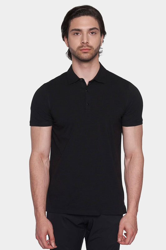 The Mercerized Cotton Polo (Black)