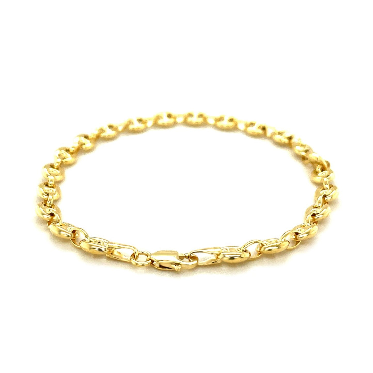 Pulsera eslabones mariner inflados 4.7mm Oro Amarillo 14k