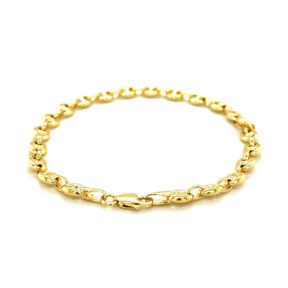 Pulsera eslabones mariner inflados 4.7mm Oro Amarillo 14k