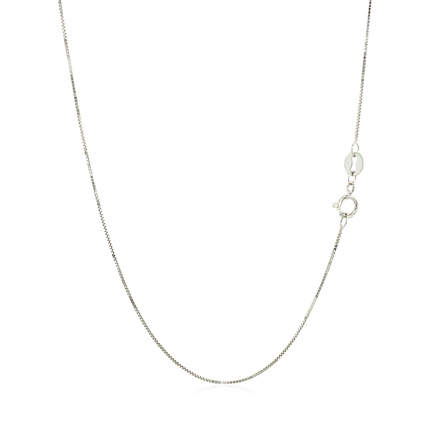 Cadena clásica de oro blanco de 10k de 0.6 mm