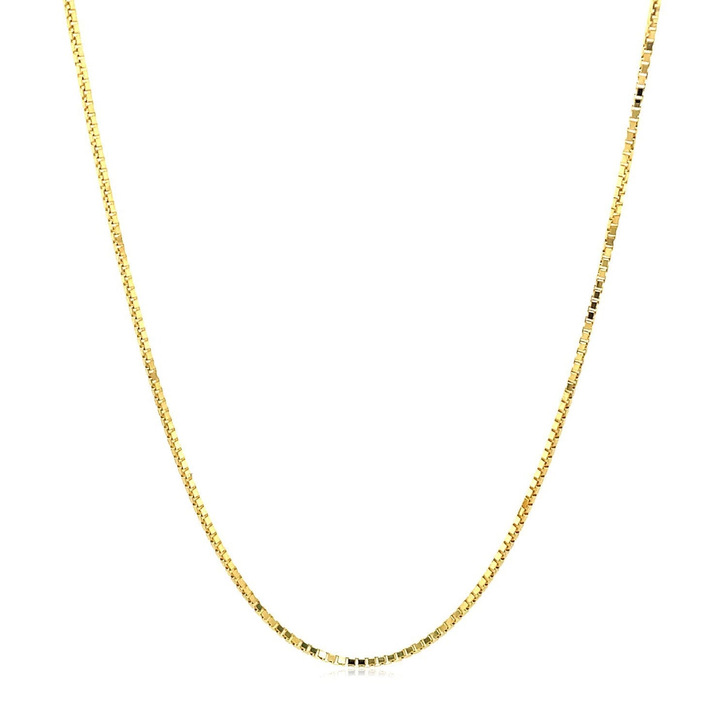 Cadena octogonal de oro amarillo de 14k de 1,0 mm