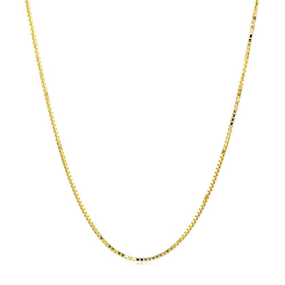 Cadena octogonal de oro amarillo de 14k de 1,0 mm