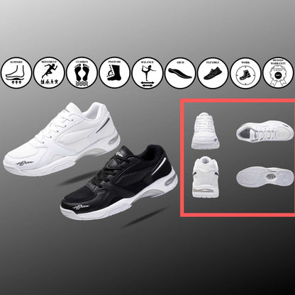 Men's High Arch Firm Support All-In-One Black Walking Shoes, Comfort & Performance Style - My Men's Shop