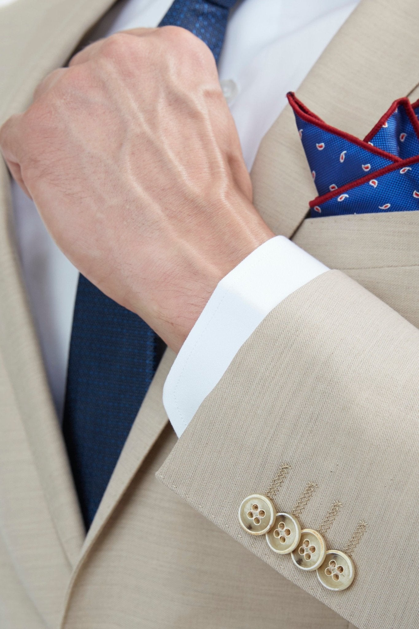 100% Merino Wool Beige Suit - My Men's Shop