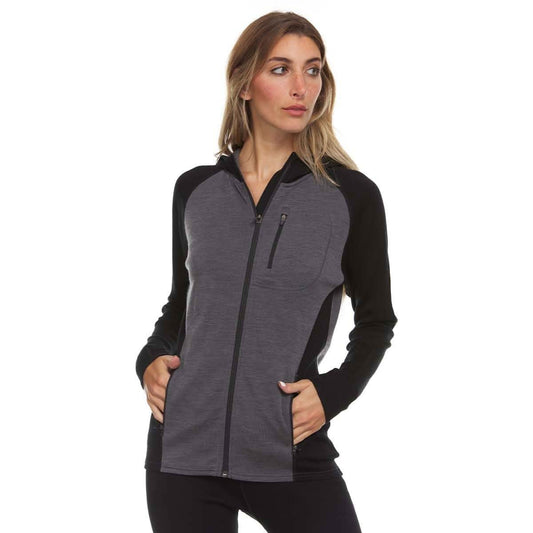 Midweight - Women's Full Zip Hoodie Woolverino - My Men's Shop