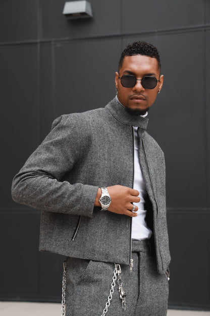 Men 40mm Military Dial Stainless Steel Bracelet watch