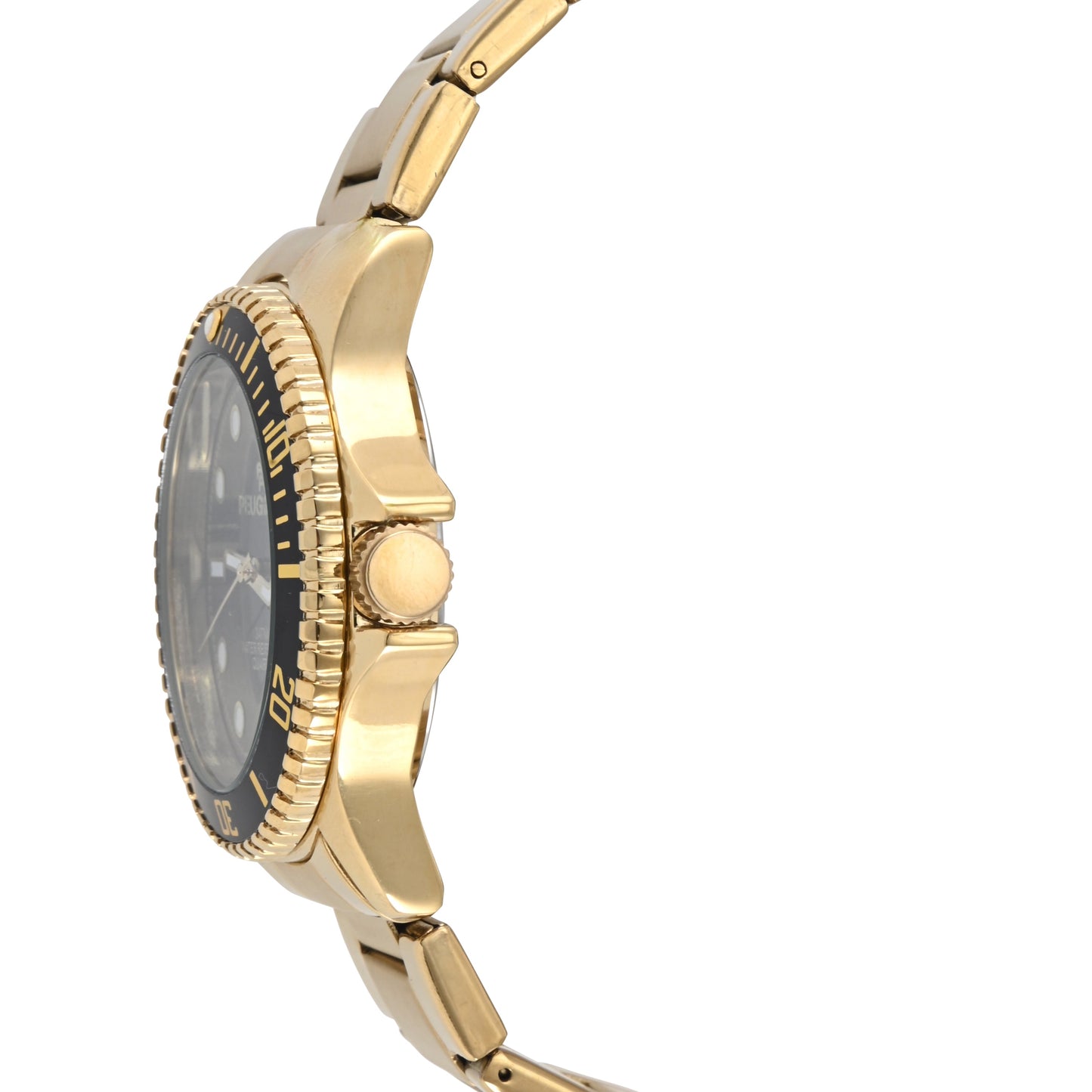Men's 40mm Sport Watch with Rotating Bezel-Stainless Steel Gold Bracelet