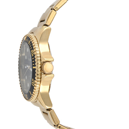 Men's 40mm Sport Watch with Rotating Bezel-Stainless Steel Gold Bracelet