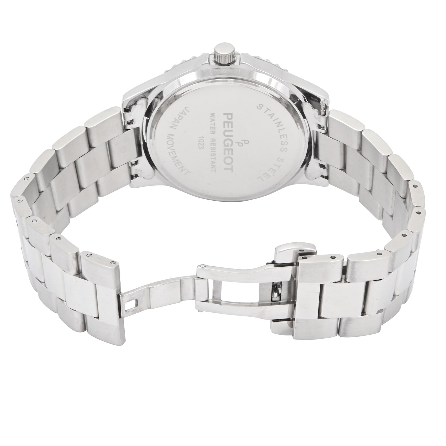 Men's 40mm Black Dial Sport Bezel Stainless Steel Bracelet Watch