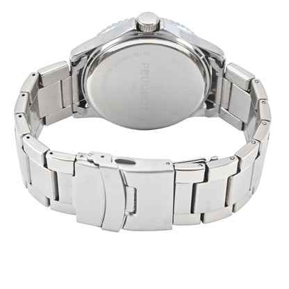 Men's 40mm Blue Dial Sport Bezel Stainless Steel Bracelet Watch