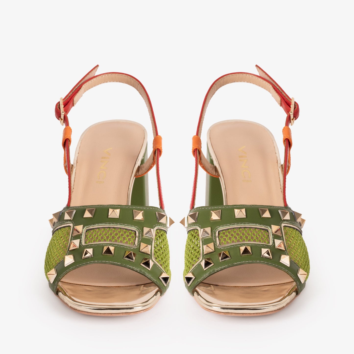 The Linea Green Leather Women Slingback Sandal