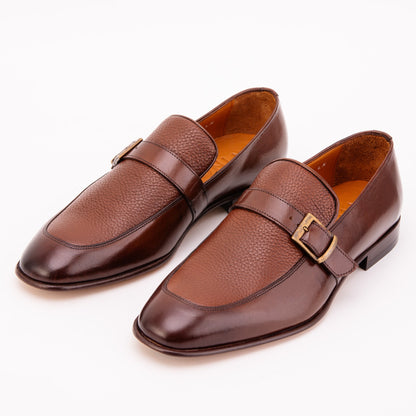 The Marquez Tan Baby Buffalo & Deer Leather Loafer Men Shoe