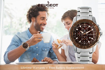 Men's Decorative Chrono Sub-Dials Sports Watch with Calendar Window