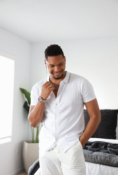 Men's 42mm Silver Multi-Function Steel Mesh Watch