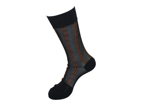 Men's Nylon Socks Short 107S Black-Melon