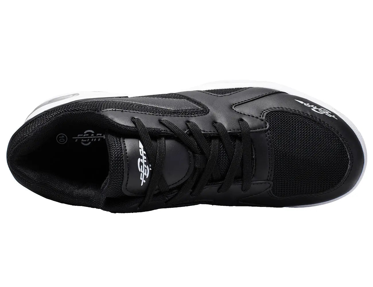 Men's High Arch Firm Support All-In-One Black Walking Shoes, Comfort & Performance Style - My Men's Shop