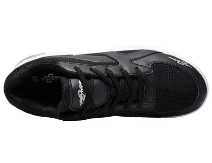 Men's High Arch Firm Support All-In-One Black Walking Shoes, Comfort & Performance Style - My Men's Shop