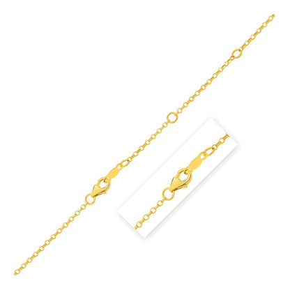 Cadena doble extensible de oro amarillo de 14k (1,40 mm)