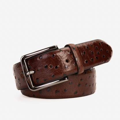 The Dallas Brown Calfskin Belt