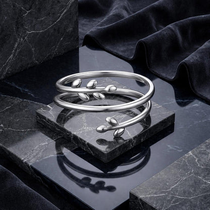 Anillo de plata de ley 925 oxidada para mujer